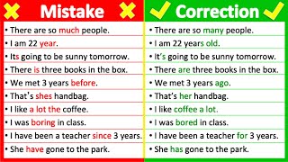 20 MOST COMMON GRAMMAR MISTAKES 🤔 😮  | Mistakes & correction ✅