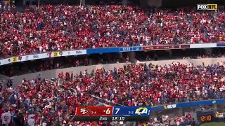 49ers fans TOOK OVER the Rams Stadium and painted it red 🧹