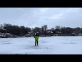 snowkiting in minnesota. day 1. just kite.