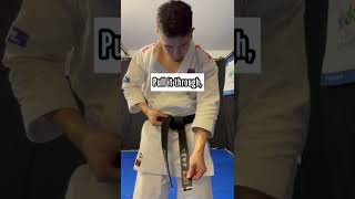 Double knot your belt! #karate #kata #martialarts #karatekid #belt #tips