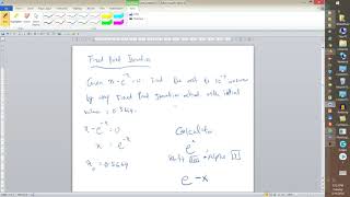 Topic 2:Numerical Method Fixed Point Iteration Example 2
