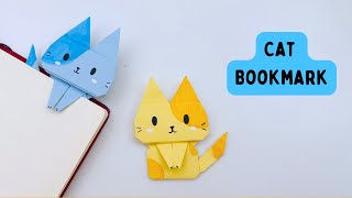 DIY Paper CAT Corner Bookmark!!! Paper Crafts For School / Origami CAT Bookmark / Paper Craft