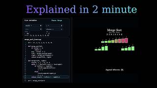 Merge Sort Visualized Line by Line | Python Algorithm Trace #coding #python