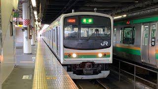 205系600番台 宮ヤマY7編成 宇都宮線 普通黒磯行き 宇都宮駅発車