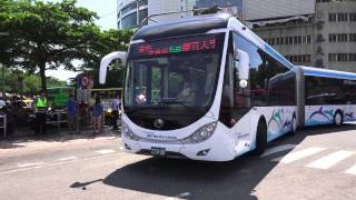 2014.7.27 台中市 快捷巴士 BRT 開放民眾搭乘首日 台中火車站 進站