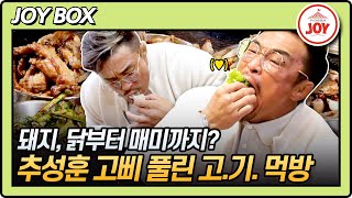 [#백반기행] 오늘이 추성훈 치팅 데이!! 돼지, 닭부터 탄수화물까지 야성미 넘치는 추성훈 고기 먹방 #TV조선조이 #TVCHOSUNJOY (TV CHOSUN 230310 방송)