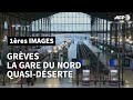 Grèves des transports: la gare du Nord quasi désertée | AFP Images