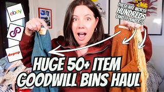 Absolutely INSANE Haul from the Goodwill Bins to Resell on Poshmark & Ebay $2,000 - $3,000 Profit!