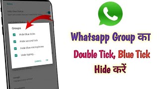Whatsapp Group Blue Double Tick Hide | How To Hide Whatsapp Blue Tick | Whatsapp Blue Ticks Disable