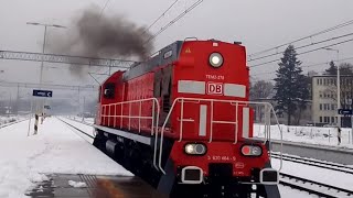 Przejazd TEM2-278 DB przez stację Żory | RP1 | miły maszynista | bałwan mikol ☃️📸🚂