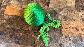 3D Printed Dragon Egg with Dragon Inside,12 Inch 3D