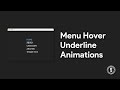 Menu Link Hover Animation only with HTML & CSS - Live Coding | EL Creative Media