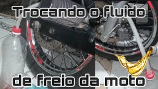 Como trocar o fluido de freio da moto Bros com freio combinado (Combi Break).