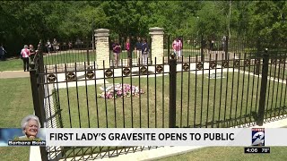 First lady's gravesite opens to public