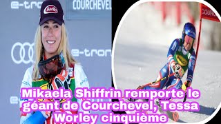 Mikaela Shiffrin Remporte Le Géant De Courchevel, Tessa Worley Cinquième - ski Alpin