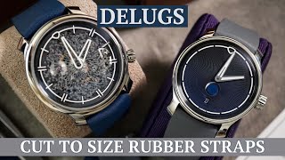 Delugs CTS Rubber Strap \u0026 Curved Spring Bars - MING 20.11, 37.05 \u0026 Formex Essence, Leggera