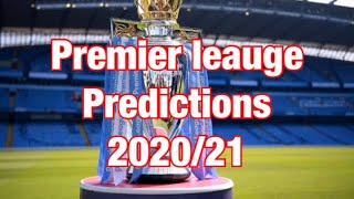 Premier league predictions 2020/21