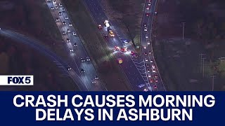 Crash causes morning delays in Ashburn | FOX 5 DC