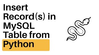 Insert Record into MySQL Table Using Python
