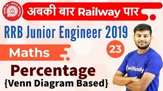 12:30 PM - RRB JE 2019 | Maths by Sahil Sir | Percentage {Venn Diagram Based}