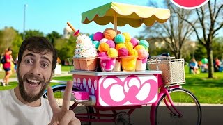 Making ice cream with a bicycle