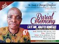 THE BURIAL CEREMONY OF LATE MR AMAYO BONNIFACE IN ABAVO(IETV)