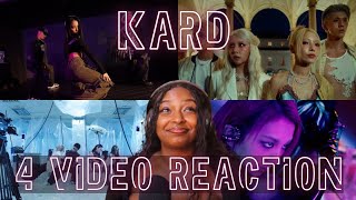 KARD | OH W👀W | REACTION!! | ‘ICKY, TELL MY MOMMA GUNSHOT CAKE’ MV DANCE PRACTICE