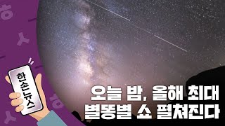 [15초뉴스] 오늘 밤, 올해 최대 별똥별 쇼 펼쳐진다...최적의 관측 조건 / YTN