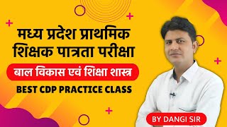 मध्य प्रदेश प्राथमिक शिक्षक पात्रता परीक्षा  | Best CDP Practice Class | by- Dangi Sir