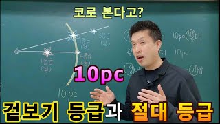 [10분과학][중학교][고등학교][과학] 겉보기 등급과 절대 등급