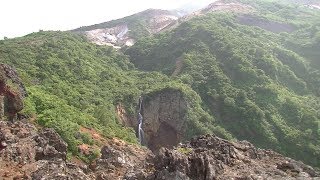 車中泊旅 ６月の山形路 2017 ⑥　蔵王高原　駒草平から不動滝　深い谷に注ぐ滝水