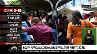 COVID-19 Pandemic | South Africa's coronavirus fatalities rise to 52 663