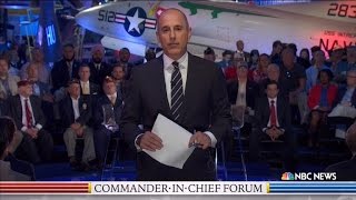 Matt Lauer Faces Backlash for Interrupting Clinton and Failing to Challenge Trum