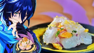 オロルン「ばあちゃん！僕のオリジナル料理『ハニーセビチェ』を食べてみて！」【原神料理】