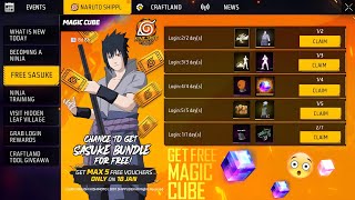 CLAIM MAGIC CUBE+ FREE SASUKE BUNDLE🔥| Garena Free Fire