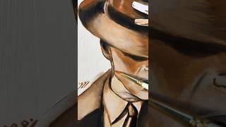 Painting Oppenheimer (Cillian Murphy)🤎 #oilpainting #shorts #oppenheimer #viral #explore #art #رسم