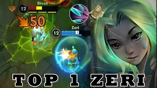 Wild Rift Zeri Gameplay | Top 1 Zeri Gameplay | Rank Challenger |