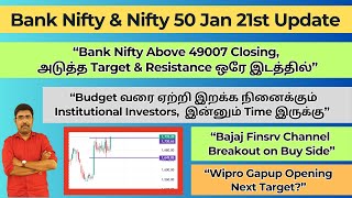 “Bank Nifty Above 49007 Closing, அடுத்த Target \u0026 Resistance ஒரே இடத்தில்” | #banknifty #nifty50