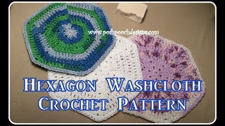 Hexagon Washcloth Crochet Pattern (2) #crochet #crochetvid