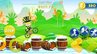 Jungle Bridge + Winter City Levels | Vlad Niki Kids Bike Racing 3D Game Play #5 | Abdullah Gaming 🎮