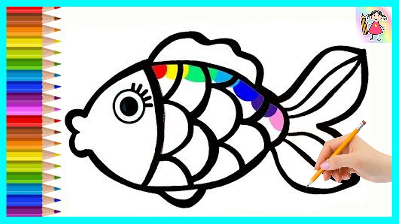 How To Draw A Fish For Children/Cómo Dibujar Un Pez Para Niños/Cara ...