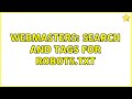 Webmasters: Search and Tags for robots.txt