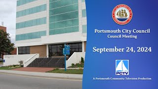 Portsmouth City Council Meeting September 24, 2024 Portsmouth Virginia