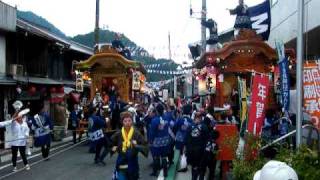 ２０１０水窪祭り　屋台すれ違い　本町ｖｓ向市場