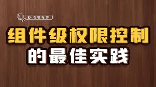 组件级权限控制的最佳实践【渡一教育】