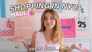 MASSIVE NYC SHOPPING HAUL | edikted, glossier, brandy melville, and more