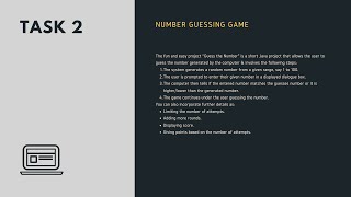 Oasis Infobyte JAVA Development Internship Task No.2 |NUMBER GUESSING GAME Using JAVA #oasisinfobyte