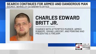 VIDEO: Search for armed and dangerous man continues in Berkeley County