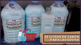 ✨26 LITROS JABON//FÁCIL Y ECONÓMICO+RECETA DE SUAVIZANTE 😍