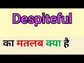 Despiteful meaning in hindi | despiteful ka matlab kya hota hai | word meaning English to hindi